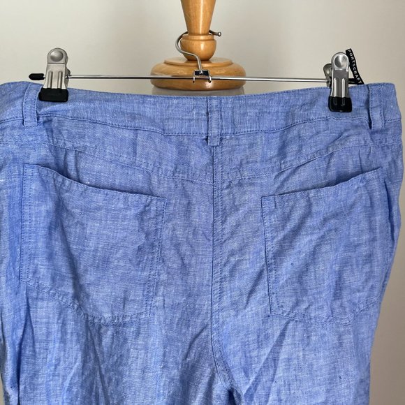 Sportscraft Ladies Light Blue Casual Linen Shorts Size 8 - Picture 10 of 14